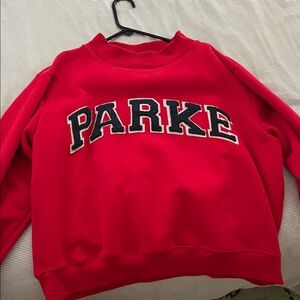 Parker Bold Red Women's Crew Neck Sweater